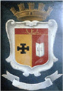Dipinto su tela con lo stemma originale del Comune di Baia e Latina - Ph.  ENZO MAIELLO 1998
